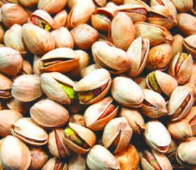 Pistachios are nuts that are good for men's sweat